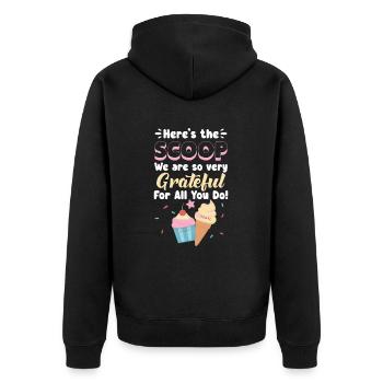 Crème glacée Crème glacée Crème glacée Cadeau d’été - Veste à capuche bio Premium Unisexe - noir - Dos - Nico (187cm)