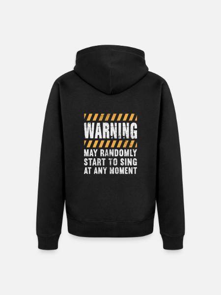 Singer - Unisex Premium Organic Zip Hoodie - black