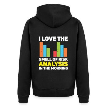 Actuary Statistician - Unisex Premium Organic Zip Hoodie - black - Back - Nico (187cm)