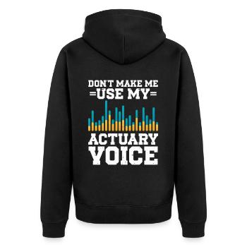 Actuary Statistician - Unisex Premium Organic Zip Hoodie - black - Back - Nico (187cm)