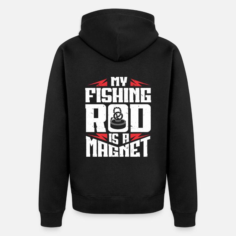 Pêche à l’aimant - Veste à capuche bio Premium Unisexe - noir