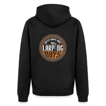Best Days Are The Larping Days LARPing Armor - Unisex Premium Organic Zip Hoodie - black - Back - Nico (187cm)