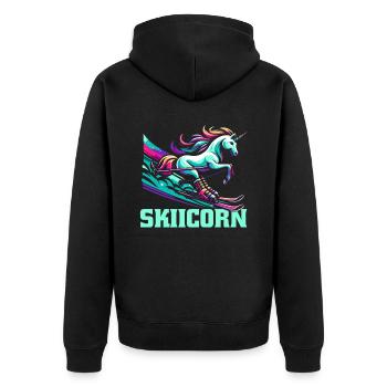 Ski Après-Ski Unicorn Skiicorn - Veste à capuche bio Premium Unisexe - noir - Dos - Nico (187cm)