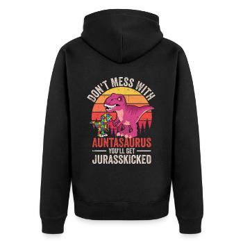 Autismus - Unisex Premium Bio Zip Hoodie - Schwarz - Hinten - Nico (187cm)