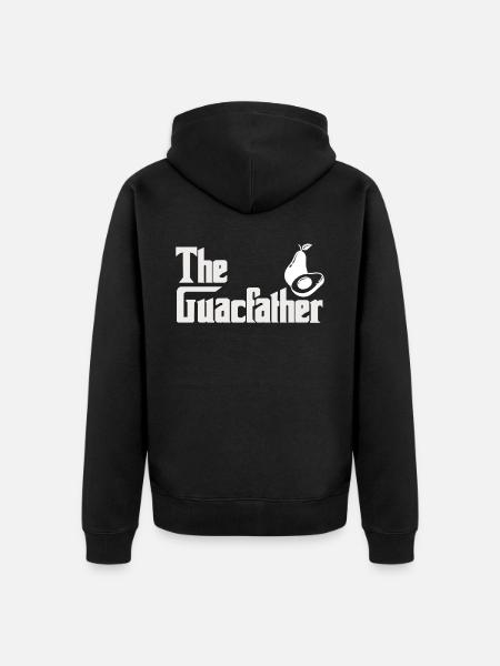 Avocado Guacamole Vegan Gift - Unisex Premium Organic Zip Hoodie - black