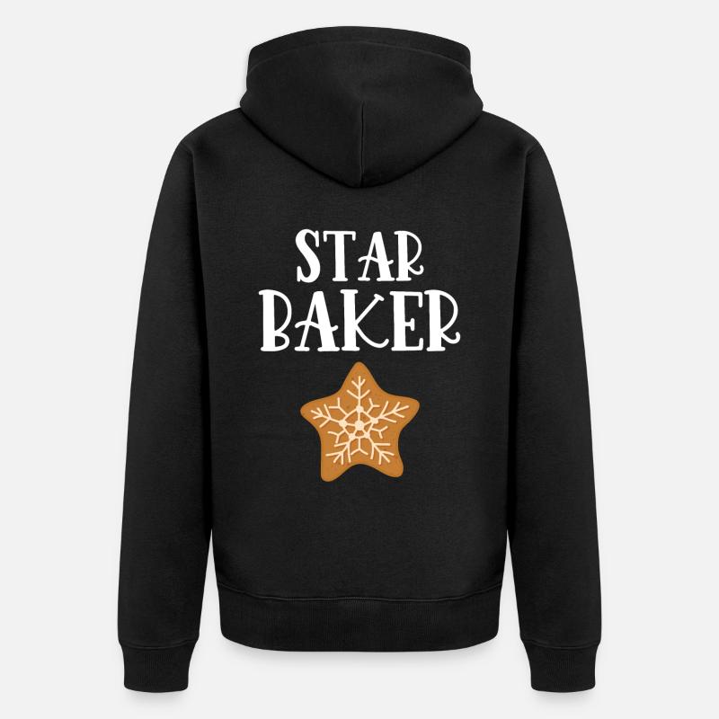 Bäcker Bäckerein Backwaren Backen Geschenk - Unisex Premium Bio Zip Hoodie - Schwarz