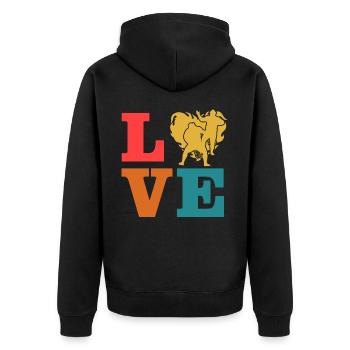 Amour de la lutte - Veste à capuche bio Premium Unisexe - noir - Dos - Nico (187cm)