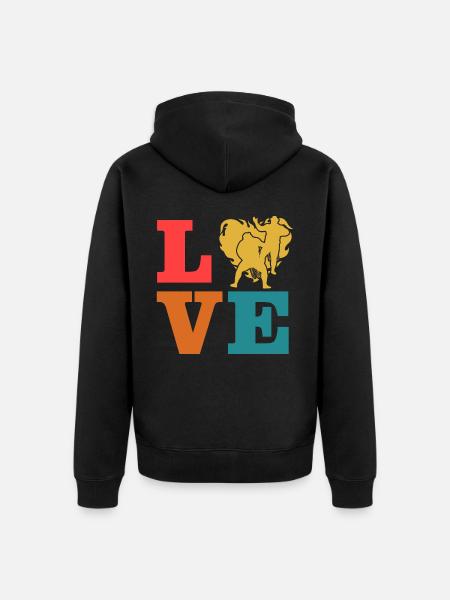 Wrestling-Liebe - Unisex Premium Bio Zip Hoodie - Schwarz