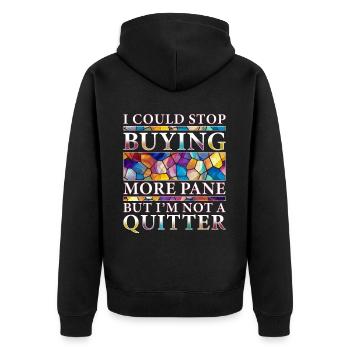 Stained Glass, Glass Artist, Glass Painter, Mosaic Glass - Unisex Premium Organic Zip Hoodie - black - Back - Nico (187cm)