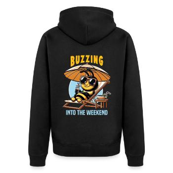 Amoureux des abeilles Apiculteurs Amis de la nature Apiculteurs - Veste à capuche bio Premium Unisexe - noir - Dos - Nico (187cm)