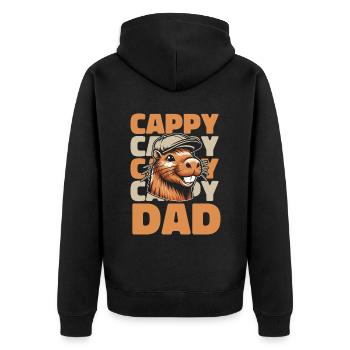Capybara Wasserschwein Cappy Papa - Veste à capuche bio Premium Unisexe - noir - Dos - Nico (187cm)