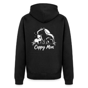Capybara Wasserschwein Cappy Maman - Veste à capuche bio Premium Unisexe - noir - Dos - Nico (187cm)