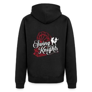 Swing Dance Swing Knights Lindy Hop Swing Dancer - Unisex Premium Bio Zip Hoodie - Schwarz - Hinten - Nico (187cm)