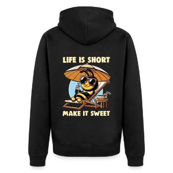 Amoureux des abeilles Apiculteurs Amis de la nature Apiculteurs - Veste à capuche bio Premium Unisexe - noir - Dos - Nico (187cm)