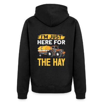 Arepas Colombian Venezuela Food - Unisex Premium Organic Zip Hoodie - black - Back - Nico (187cm)