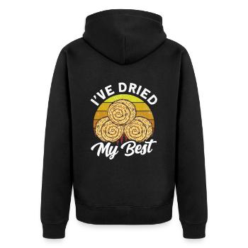 Arepas Colombien Venezuela Nourriture - Veste à capuche bio Premium Unisexe - noir - Dos - Nico (187cm)