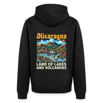 J’aime le Nicaragua Drapeau nicaraguayen Fierté nicaraguayenne - Veste à capuche bio Premium Unisexe - noir - Dos - Nico (187cm)