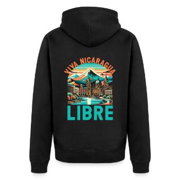 J’aime le Nicaragua Drapeau nicaraguayen Fierté nicaraguayenne - Veste à capuche bio Premium Unisexe - noir - Dos - Nico (187cm)