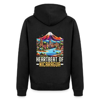 J’aime le Nicaragua Drapeau nicaraguayen Fierté nicaraguayenne - Veste à capuche bio Premium Unisexe - noir - Dos - Nico (187cm)