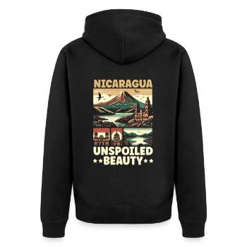 J’aime le Nicaragua Drapeau nicaraguayen Fierté nicaraguayenne - Veste à capuche bio Premium Unisexe - noir - Dos - Nico (187cm)
