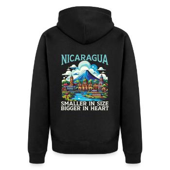 J’aime le Nicaragua Drapeau nicaraguayen Fierté nicaraguayenne - Veste à capuche bio Premium Unisexe - noir - Dos - Nico (187cm)