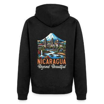 J’aime le Nicaragua Drapeau nicaraguayen Fierté nicaraguayenne - Veste à capuche bio Premium Unisexe - noir - Dos - Nico (187cm)