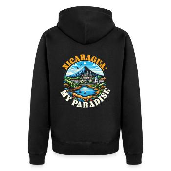 J’aime le Nicaragua Drapeau nicaraguayen Fierté nicaraguayenne - Veste à capuche bio Premium Unisexe - noir - Dos - Nico (187cm)