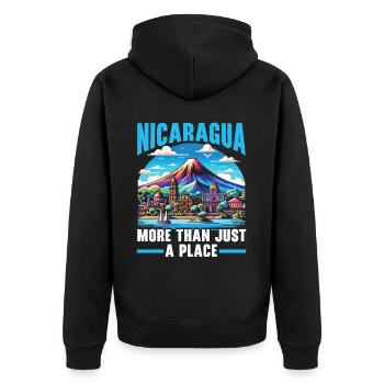 J’aime le Nicaragua Drapeau nicaraguayen Fierté nicaraguayenne - Veste à capuche bio Premium Unisexe - noir - Dos - Nico (187cm)