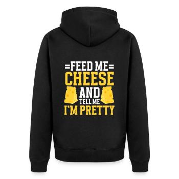 Amateur de fromage Cheese - Veste à capuche bio Premium Unisexe - noir - Dos - Nico (187cm)