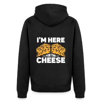Amateur de fromage Cheese - Veste à capuche bio Premium Unisexe - noir - Dos - Nico (187cm)