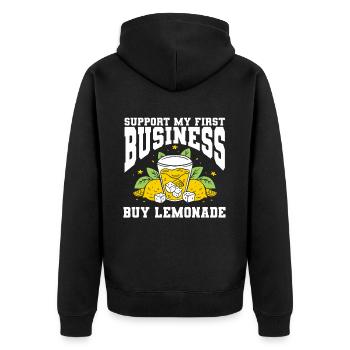 Vendeur de limonade Stand de limonade au jus de citron - Veste à capuche bio Premium Unisexe - noir - Dos - Nico (187cm)