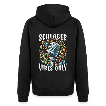 Chanteur allemand Schlager Mélomane d’Allemagne - Veste à capuche bio Premium Unisexe - noir - Dos - Nico (187cm)