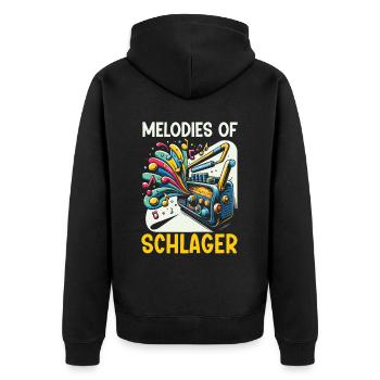 Chanteur allemand Schlager Mélomane d’Allemagne - Veste à capuche bio Premium Unisexe - noir - Dos - Nico (187cm)