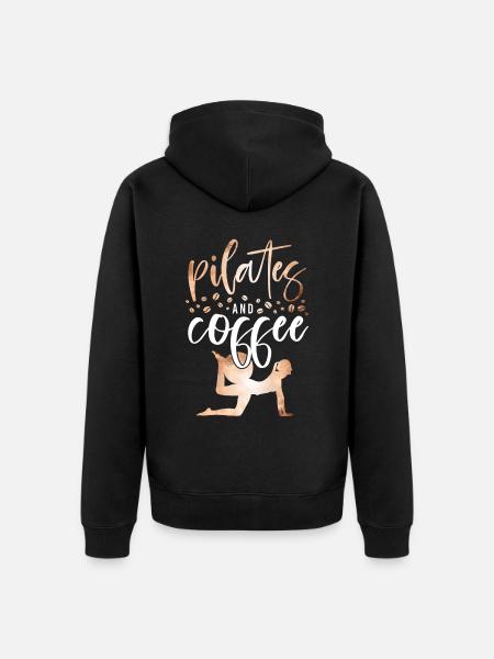 Pilates Instructor Teacher Coffee - Unisex Premium Organic Zip Hoodie - black