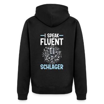 Chanteur allemand Schlager Mélomane d’Allemagne - Veste à capuche bio Premium Unisexe - noir - Dos - Nico (187cm)