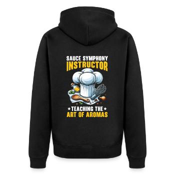 Culinary Arts Teacher Kitchen Cook Chef Cooking - Unisex Premium Organic Zip Hoodie - black - Back - Nico (187cm)