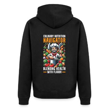 Culinary Arts Teacher Kitchen Cook Chef Cooking - Unisex Premium Organic Zip Hoodie - black - Back - Nico (187cm)