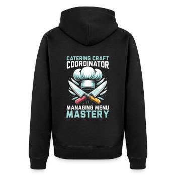 Culinary Arts Teacher Kitchen Cook Chef Cooking - Unisex Premium Organic Zip Hoodie - black - Back - Nico (187cm)