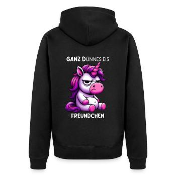 Crème glacée très mince Buddy - Veste à capuche bio Premium Unisexe - noir - Dos - Nico (187cm)