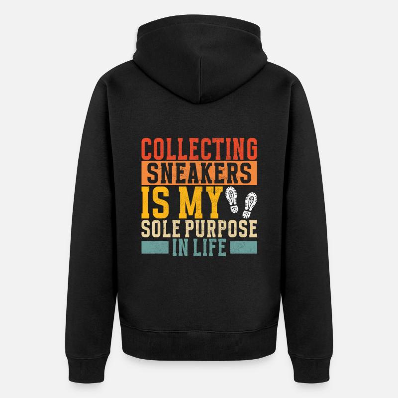 Sneakerhead Collectionneur de baskets - Veste à capuche bio Premium Unisexe - noir