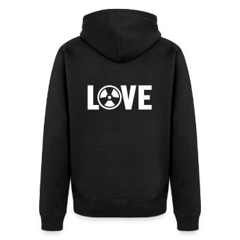 Amour Uranium Centrale Nucléaire Energie Nucléaire - Veste à capuche bio Premium Unisexe - noir - Dos - Nico (187cm)