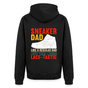 Sneakerhead Sneaker Collector - Unisex Premium Organic Zip Hoodie - black - Back - Nico (187cm)