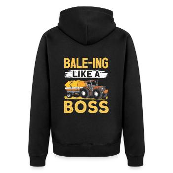 Arepas Colombien Venezuela Nourriture - Veste à capuche bio Premium Unisexe - noir - Dos - Nico (187cm)