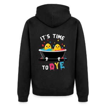 Lustiges Eierfärben Farben Zu Ostern Künstler - Unisex Premium Bio Zip Hoodie - Schwarz - Hinten - Nico (187cm)