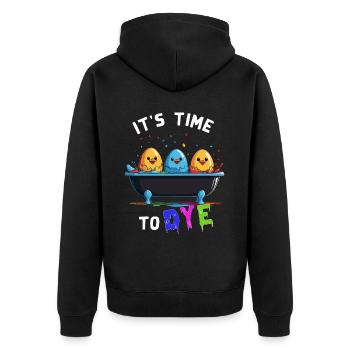 Lustiges Eierfärben Farben Zu Ostern Künstler - Unisex Premium Bio Zip Hoodie - Schwarz - Hinten - Nico (187cm)