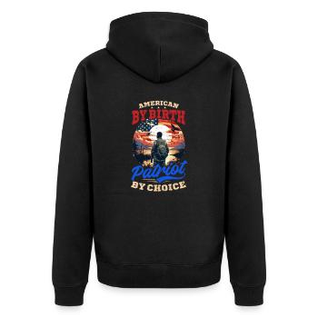 Observateur d'oiseaux américain - Veste à capuche bio Premium Unisexe - noir - Dos - Nico (187cm)
