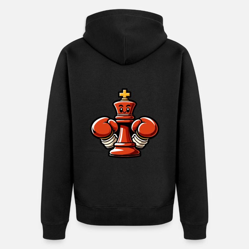 Echecs Roi Échec et Mat - Veste à capuche bio Premium Unisexe - noir