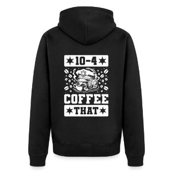 Emergency Call Control Center Operations Center - Unisex Premium Organic Zip Hoodie - black - Back - Nico (187cm)