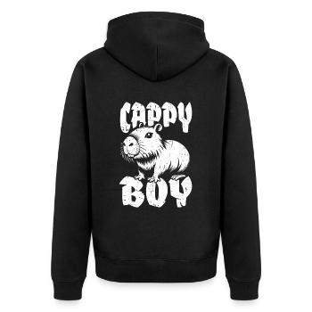 Capybara Wasserschwein Cappy Boy - Veste à capuche bio Premium Unisexe - noir - Dos - Nico (187cm)