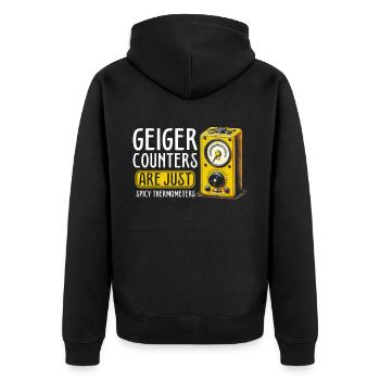 Nuclear Engineer Geiger Counters - Unisex Premium Organic Zip Hoodie - black - Back - Nico (187cm)